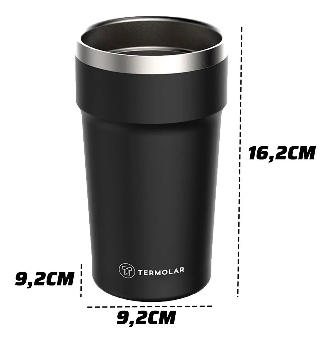 Copo Termico Pub Preto  500ml Termolar - Thony Ferragem