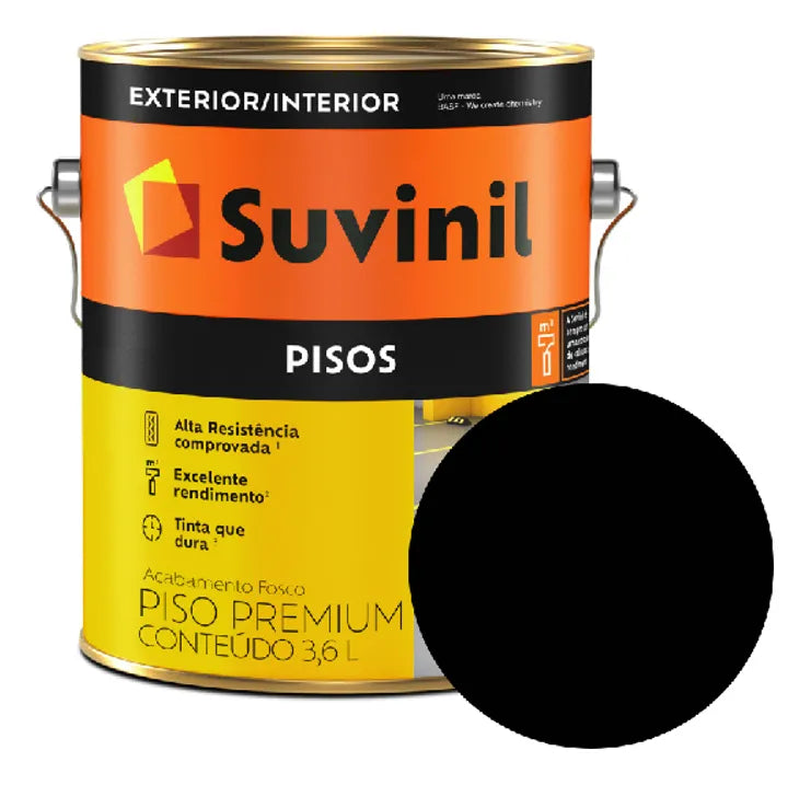 Tinta Piso Preto 3.6lts Suvinil
