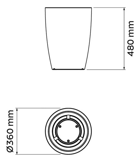 Vaso Thai 48cm Concreto Tramontina - Thony Ferragem