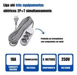 Extensao Eletrica 3 Tomadas 2p+T 10a/250v 5m Tramontina - Thony Ferragem