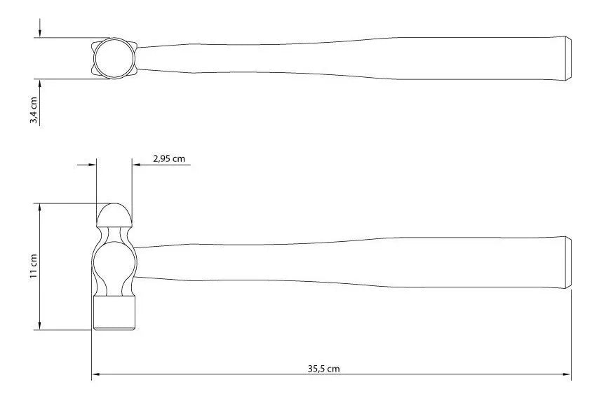 Martelo Bola 500g Tramontina - Thony Ferragem
