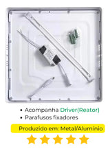 Kit 10 Painéis Led  24W Sobrepor 3000K Borda Infinita Taschibra - Thony Ferragem