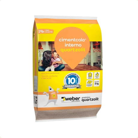 Cimentcola AC1 Interno Cinza 5kg Quartzolit - Thony Ferragem