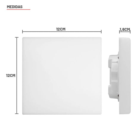 Kit 10  Painéis Led 17W Quadrado 4000K Borda Infinita Taschibra - Thony Ferragem