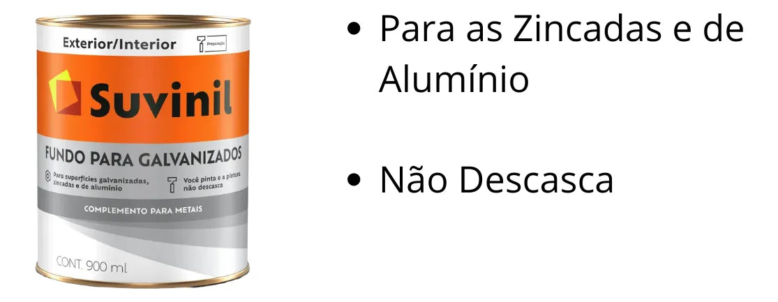 Fundo Para Galvanizados Branco 0.90l Suvinil - Thony Ferragem