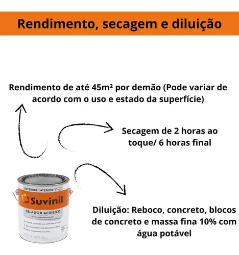 Selador Acrilico Exterior/Interior 3.6l Suvinil - Thony Ferragem
