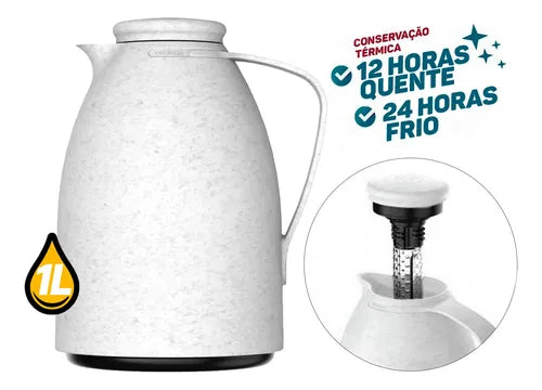 Bule Térmico Luna Branco 1l Mor