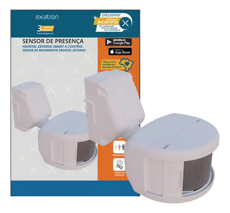Sensor Presença Externo Branco Exatron - Thony Ferragem