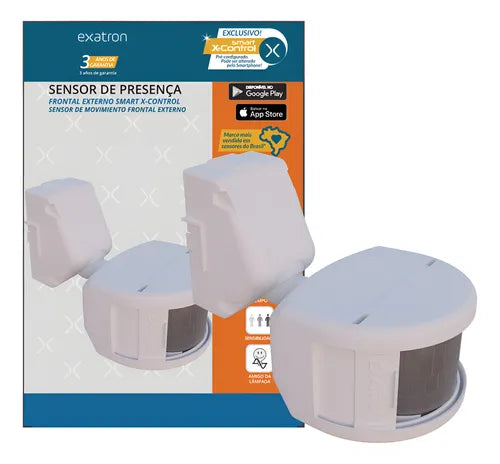Sensor Presença Externo Branco Exatron - Thony Ferragem