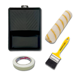 Kit Pintura Completa Profissional – Rolo + Bandeja + Pincel + Fita