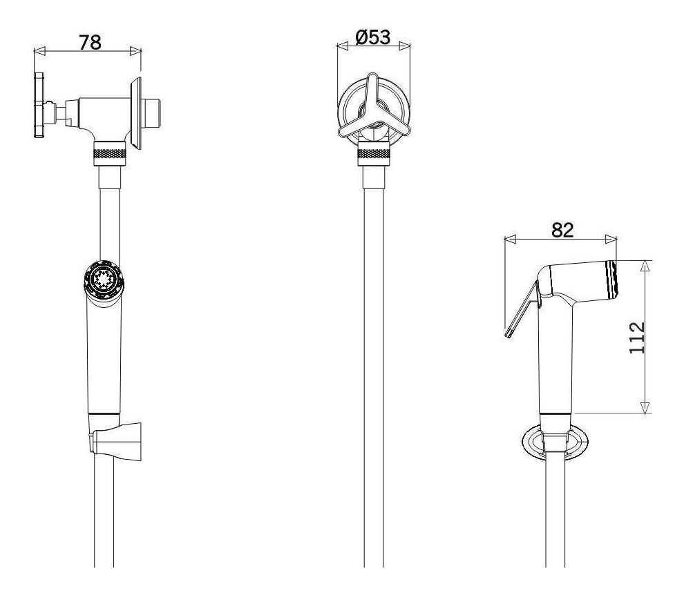 DUCHA CROMADA HIGIENICA C15 SP - Thony Ferragem