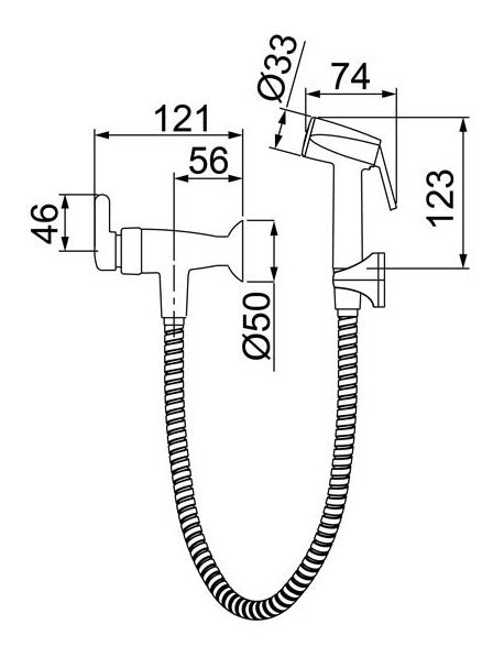 Ducha Higiênica Flexível 1,20 Metros Preta Lorenzetti - Thony Ferragem