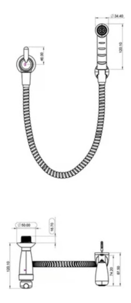 Ducha Higiênica Flexível 1,20 Metros Preta Lorenzetti - Thony Ferragem