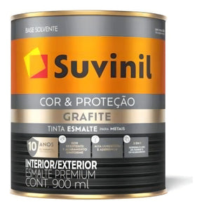 Tinta Esmalte Sintetico Fosco Grafite Escuro 0.90l Suvinil - Thony Ferragem