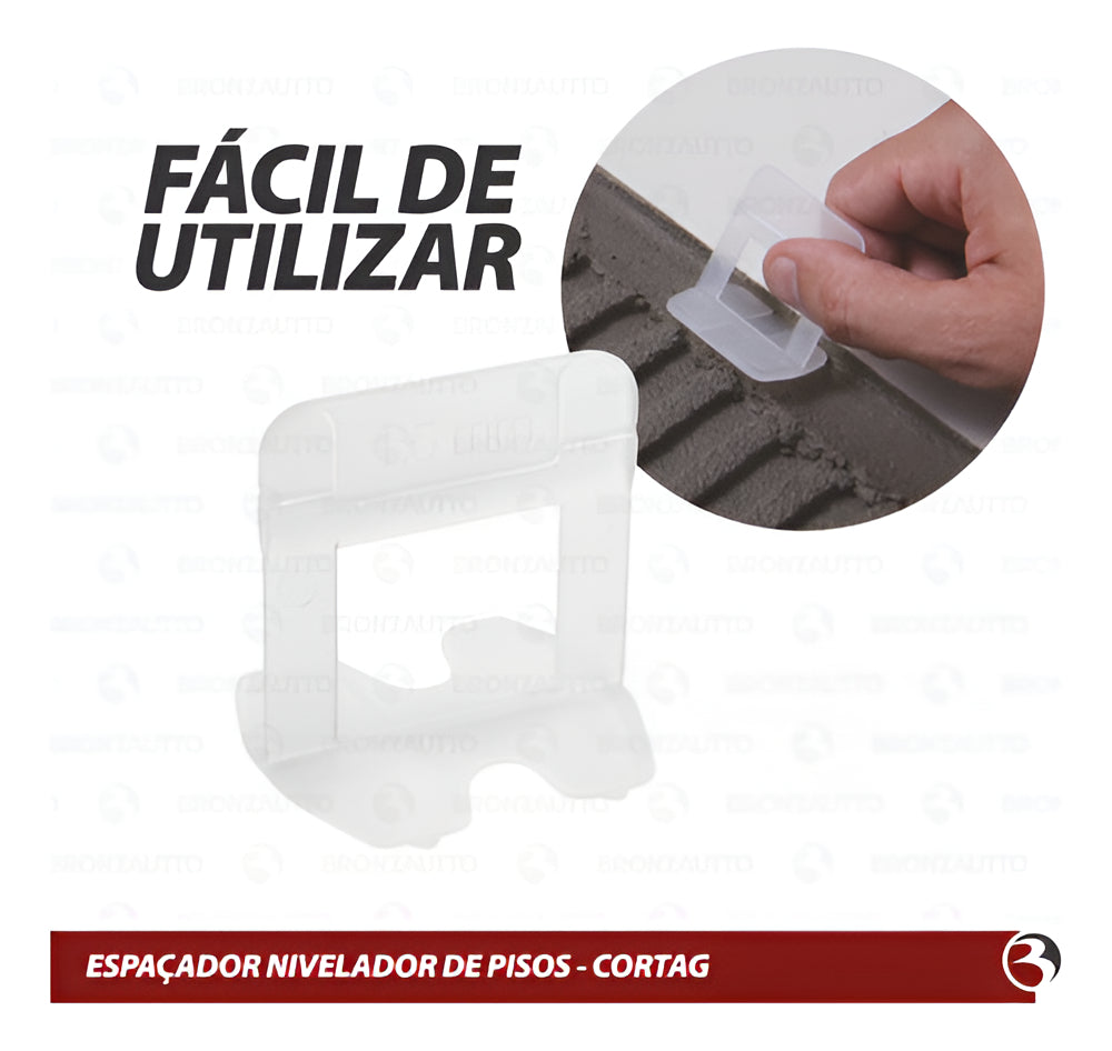 Espacador Nivelador Para Piso 1mm C/ 50 peças Eco Cortag - Thony Ferragem