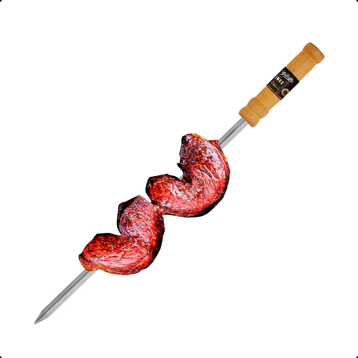 Espeto Inox Chef 2 Hastes 75x57cm Grilazer - Thony Ferragem