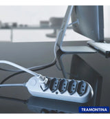 Extensao Eletrica 3 Tomadas 2p+T 10a/250v 3m Tramontina - Thony Ferragem