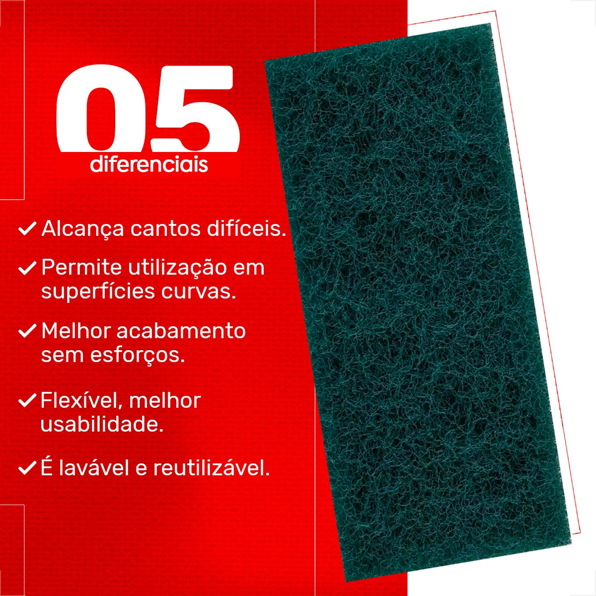 Fibra Abrasiva Media 11cmx27cm Atlas - Thony Ferragem