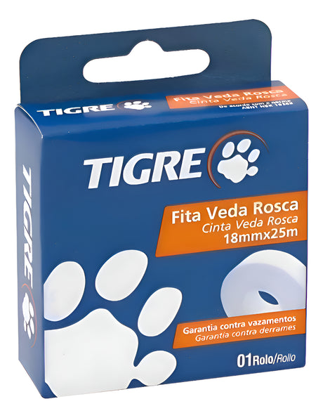 Fita Veda Rosca 18mmx25m Tigre - Thony Ferragem