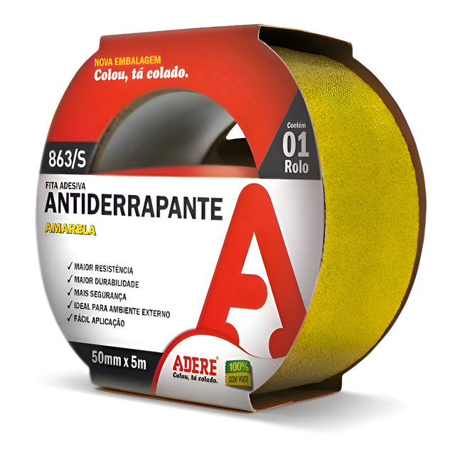 Fita Antiderrapante 50x05 Amarela Adere - Thony Ferragem
