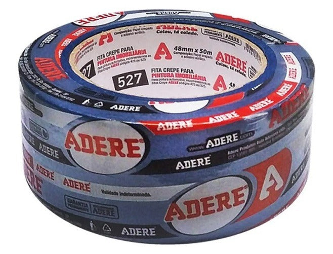 Fita Crepe Azul Pintura Imobiliaria Parede 48mm X 50m Adere - Thony Ferragem