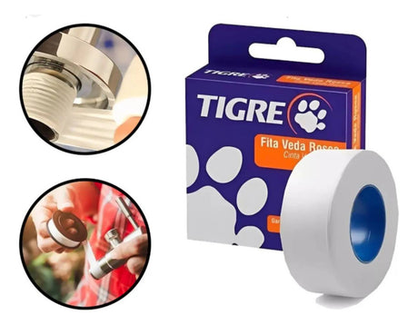 Fita Veda Rosca 18mm x 10m Tigre - Thony Ferragem