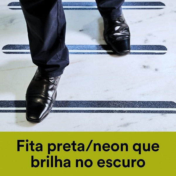 Fita Antiderrapante 50mm X 20m Preto Fosforescente 3M - Thony Ferragem