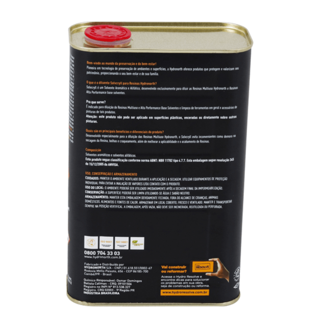 Solvente Solvcryl 1lt Hydronorth - Thony Ferragem