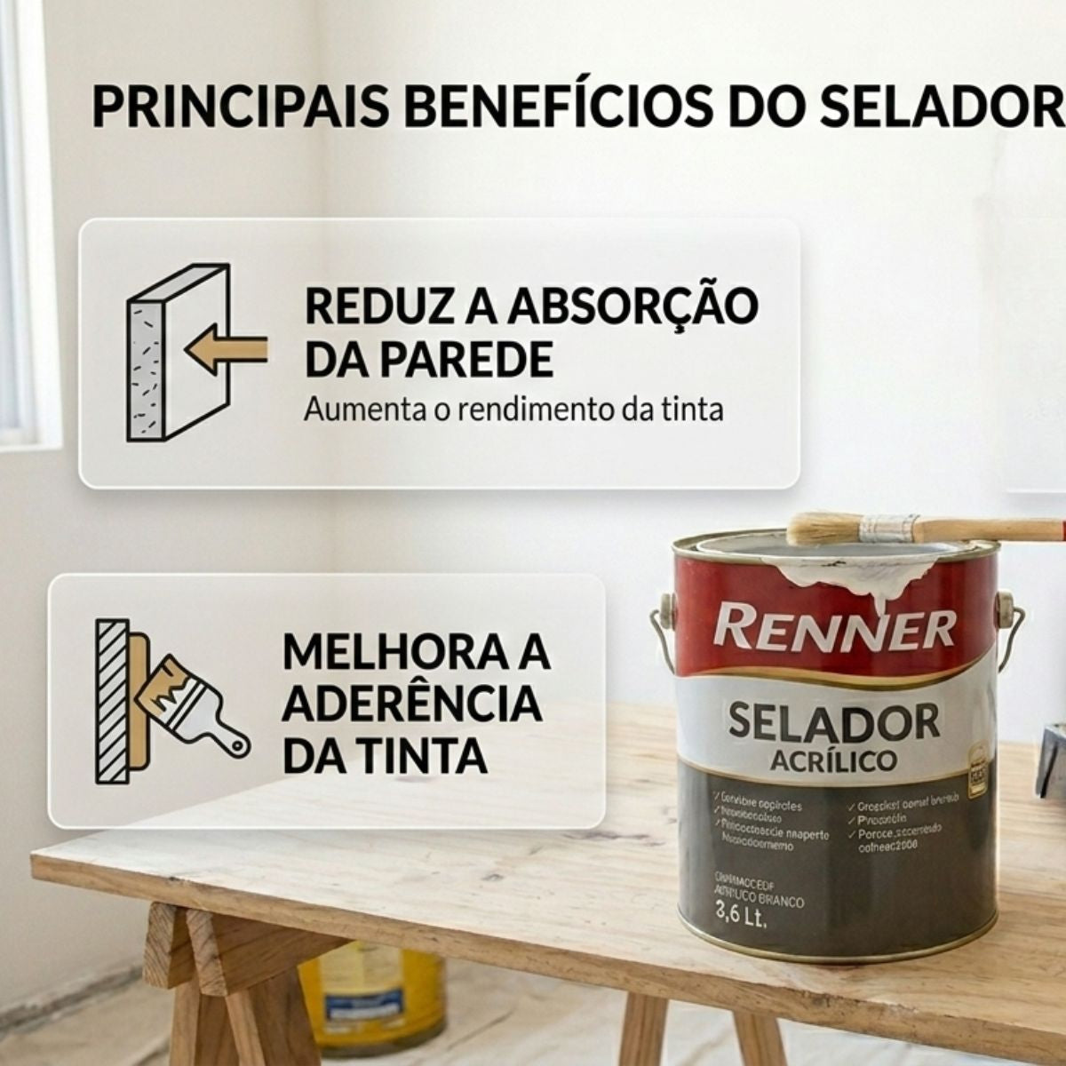 Selador Acrílico Branco 3,6L Renner