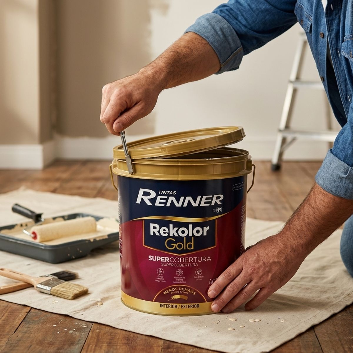 Tinta Acrílica Rekolor Gold Fosco Branco Pastel Médio 18L Renner