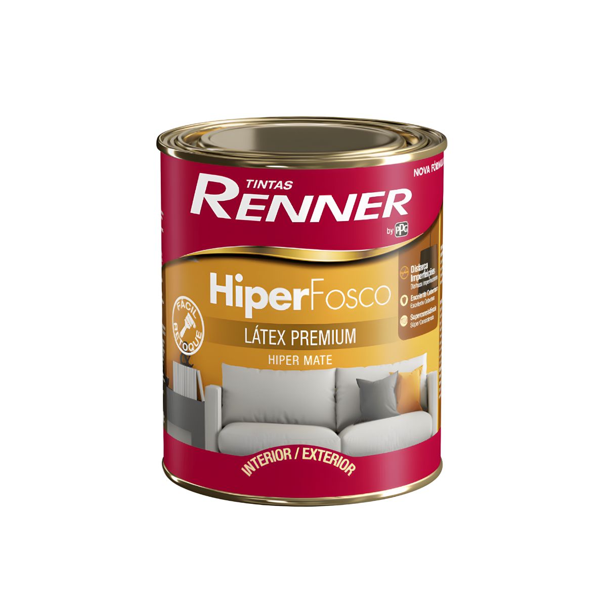 Tinta Acrílica Hiper Fosco Branco 900ml Renner