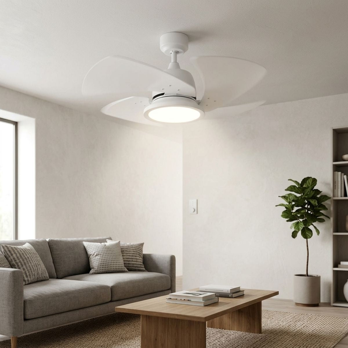 Ventilador Teto Tornado Led 4 Pás LQ 220V Branco Ventidelta