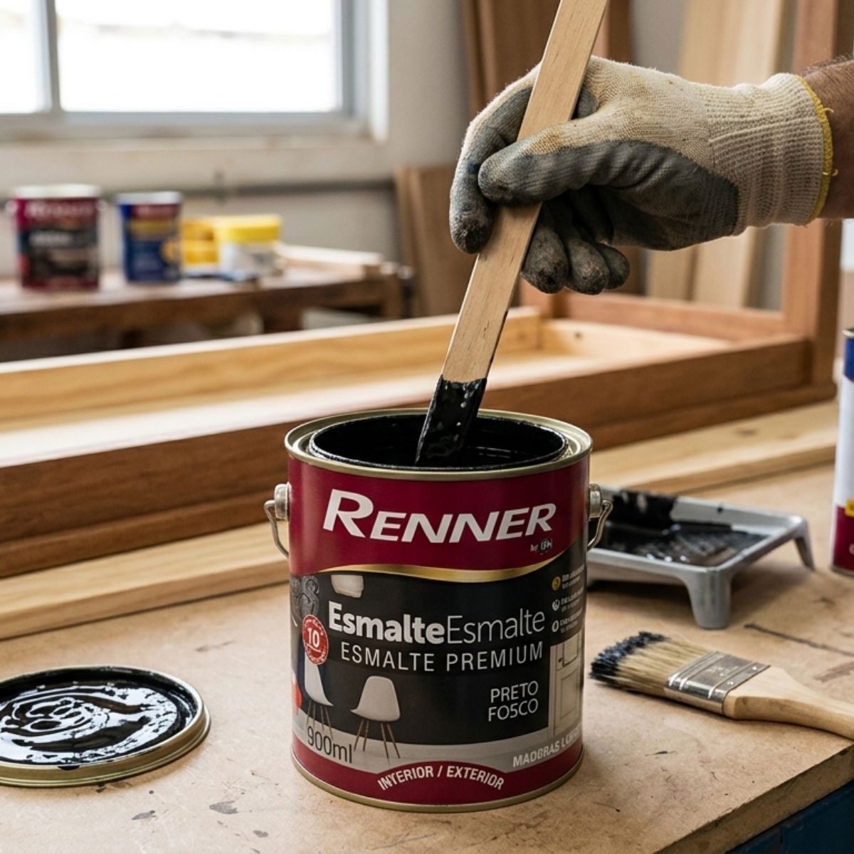Esmalte Extra Preto Fosco 900ml Renner