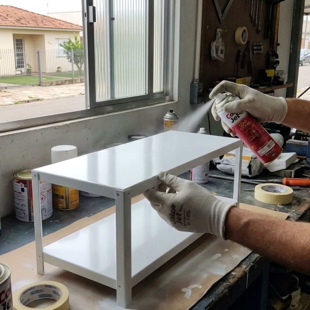 Spray Color Jet Uso Geral Branco Brilhante 400ml Renner