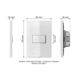 Conjunto 4x2 1 Interruptor Simples - Iris Iriel
