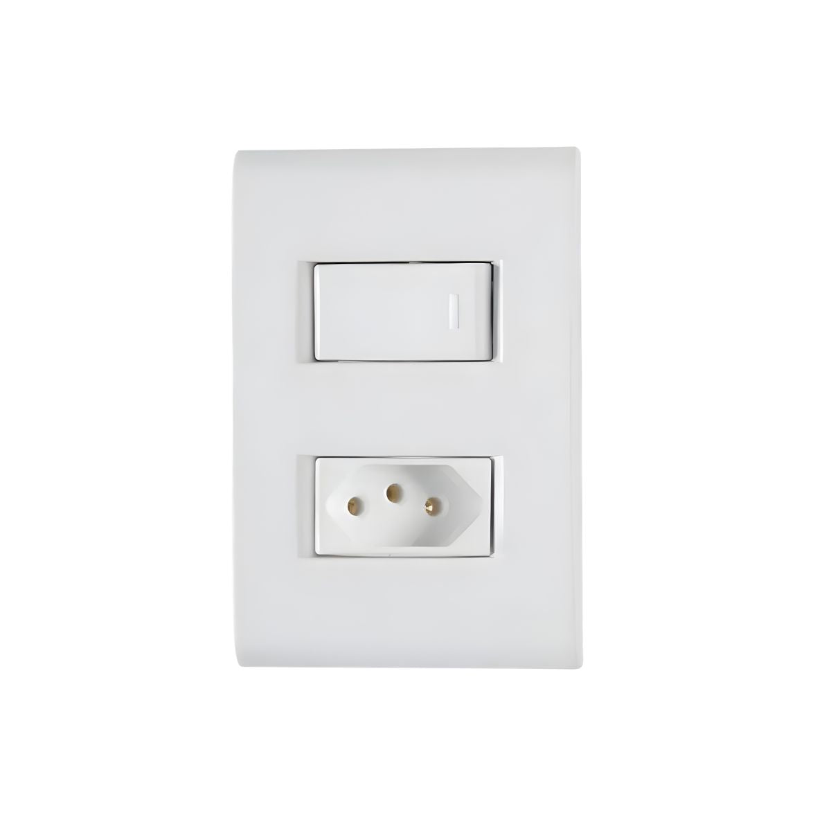 Conjunto Interruptor  Simples + Tomada 2p+T 10A Liz Tramontina