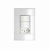 Conjunto 2 Interruptor Simples + 1 Tomada 10a Decor Schneider