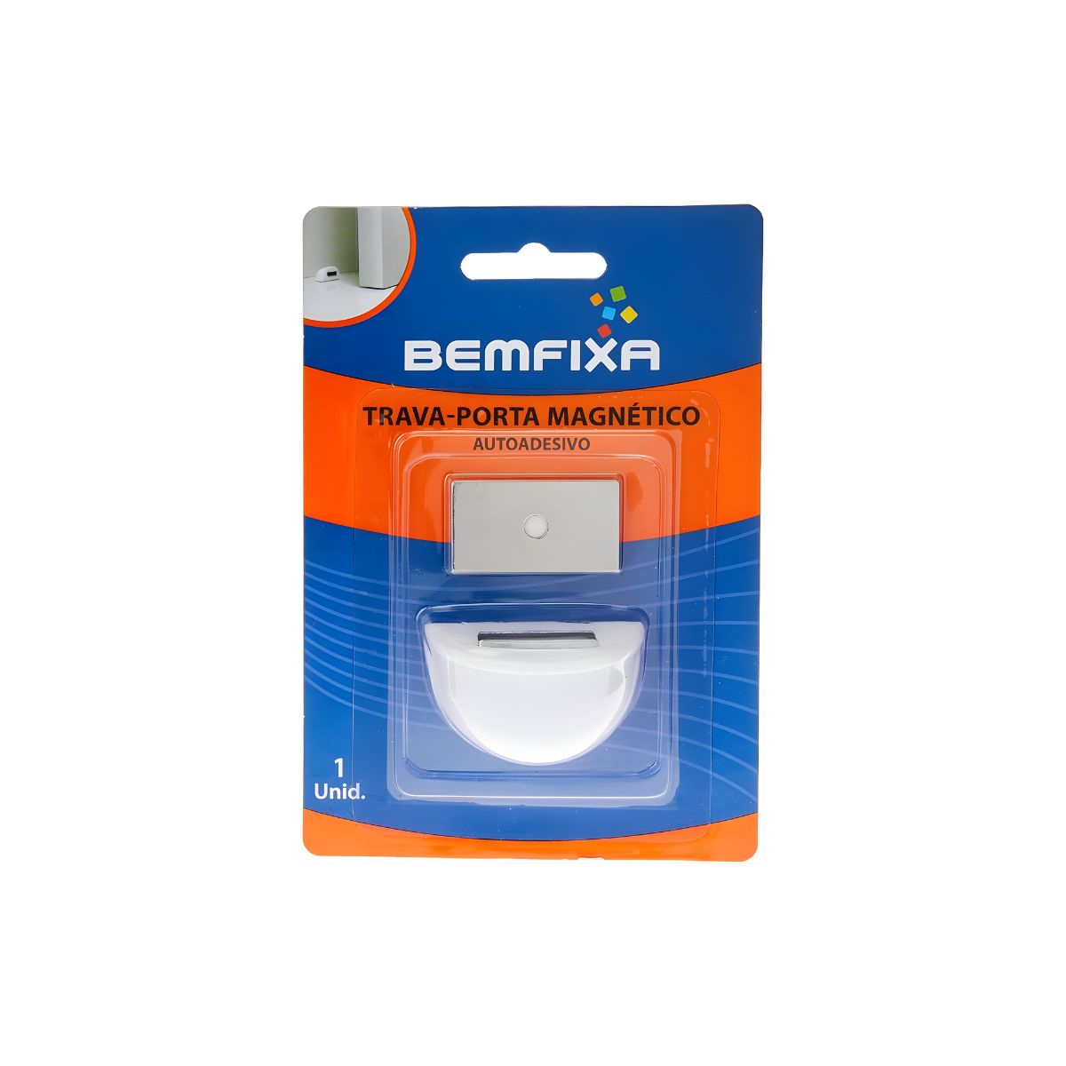 Trava Porta Magnético Branco BemFixa