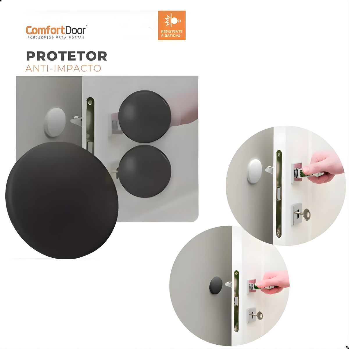 Protetor Anti Impacto Preto Comfortdoor