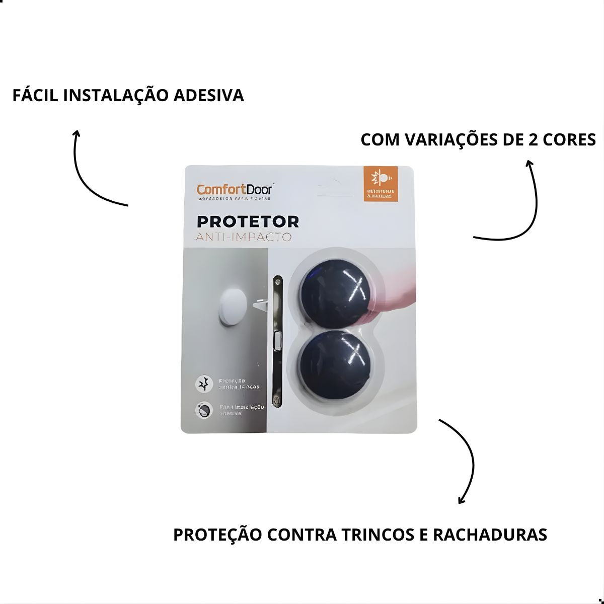 Protetor Anti Impacto Preto Comfortdoor