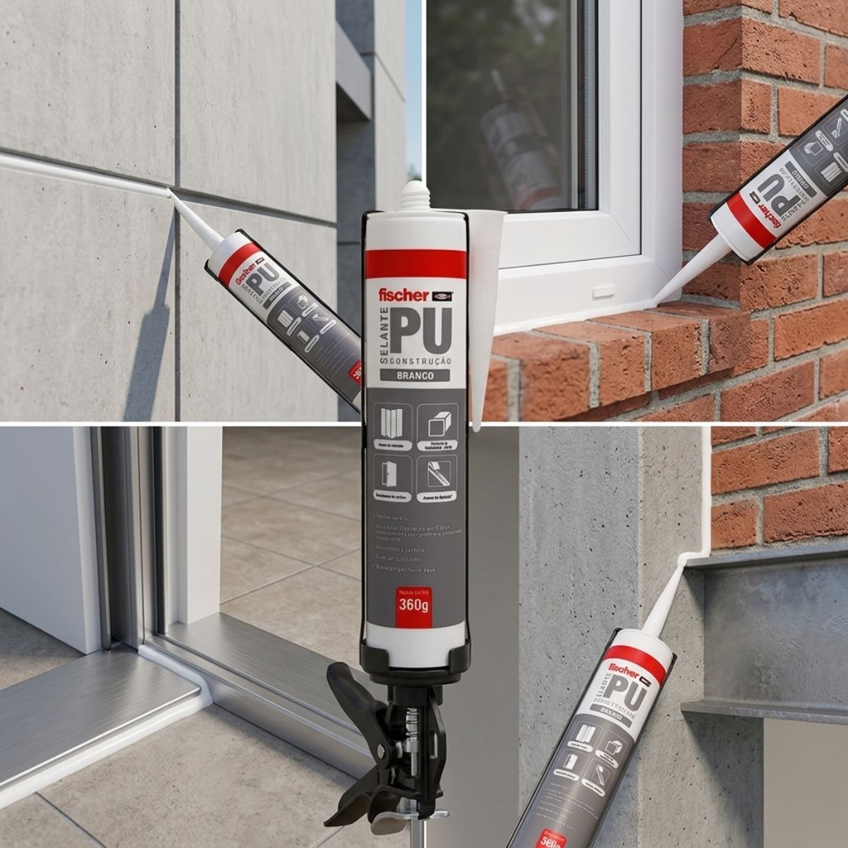 Selante PU Construção Branco 360g Fischer