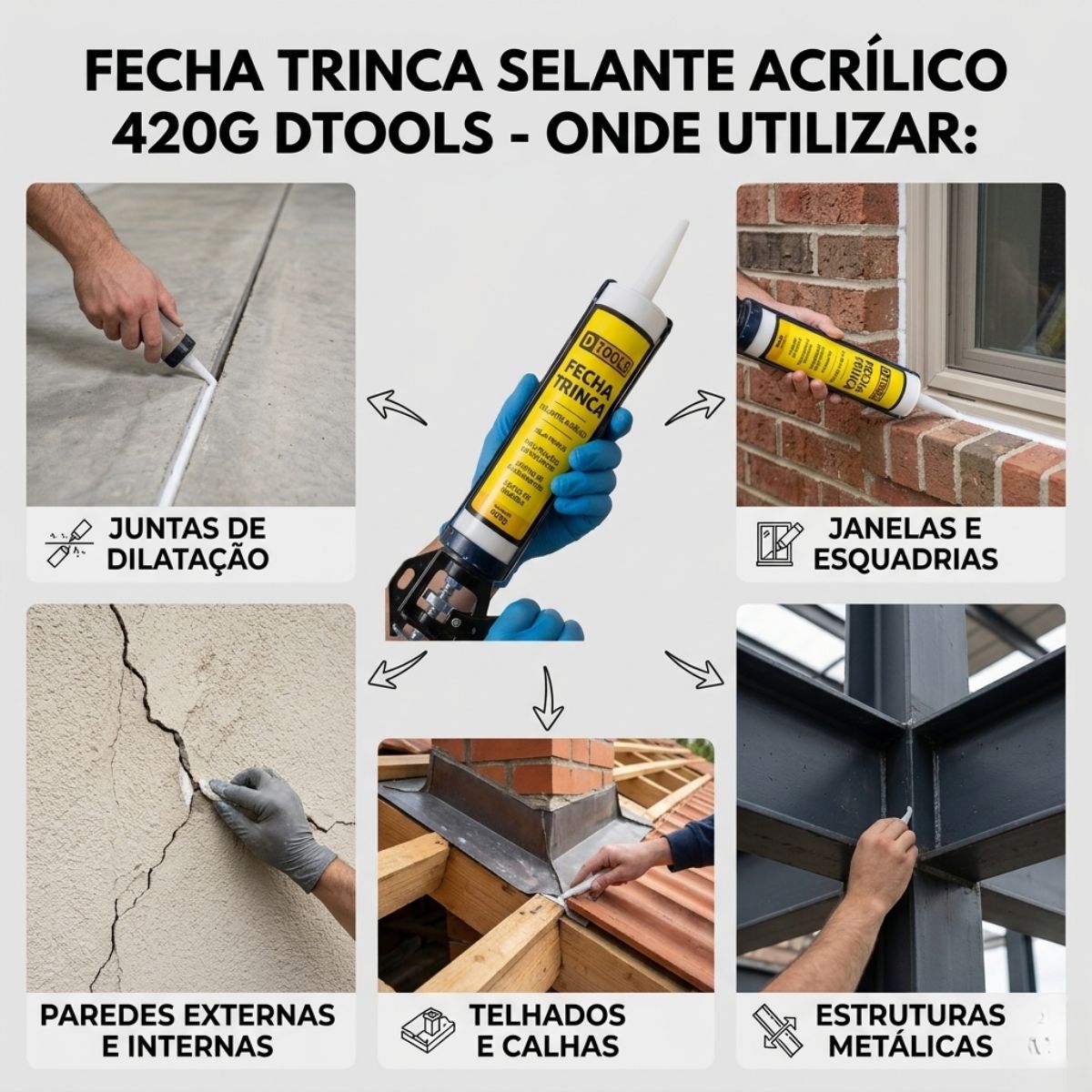 Fecha Trinca Selante Acrilico 420G Dtools