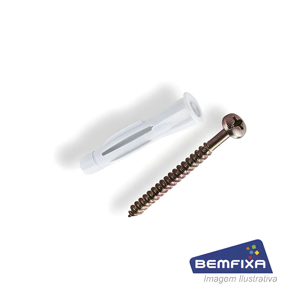 Bucha Bxb 6mm+ Parafuso Phillips 4,0x50mm BemFixa