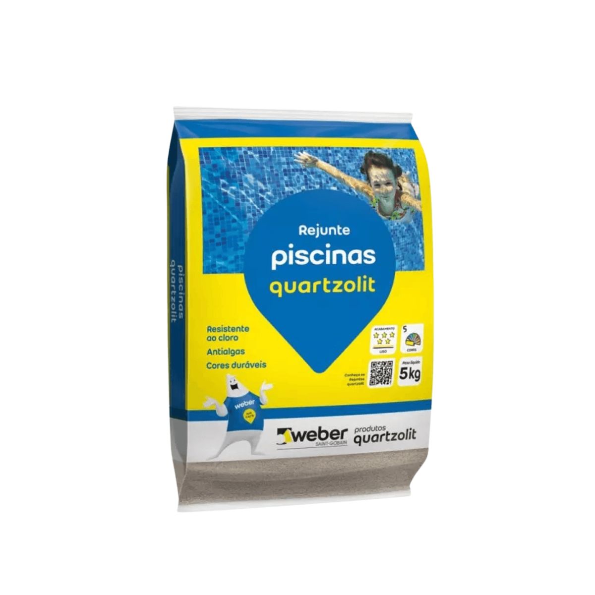 Rejunte Para Piscina 5kg Branco Quartzolit