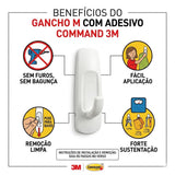 Gancho M Com Adesivo Commmand 2 Peças 3M