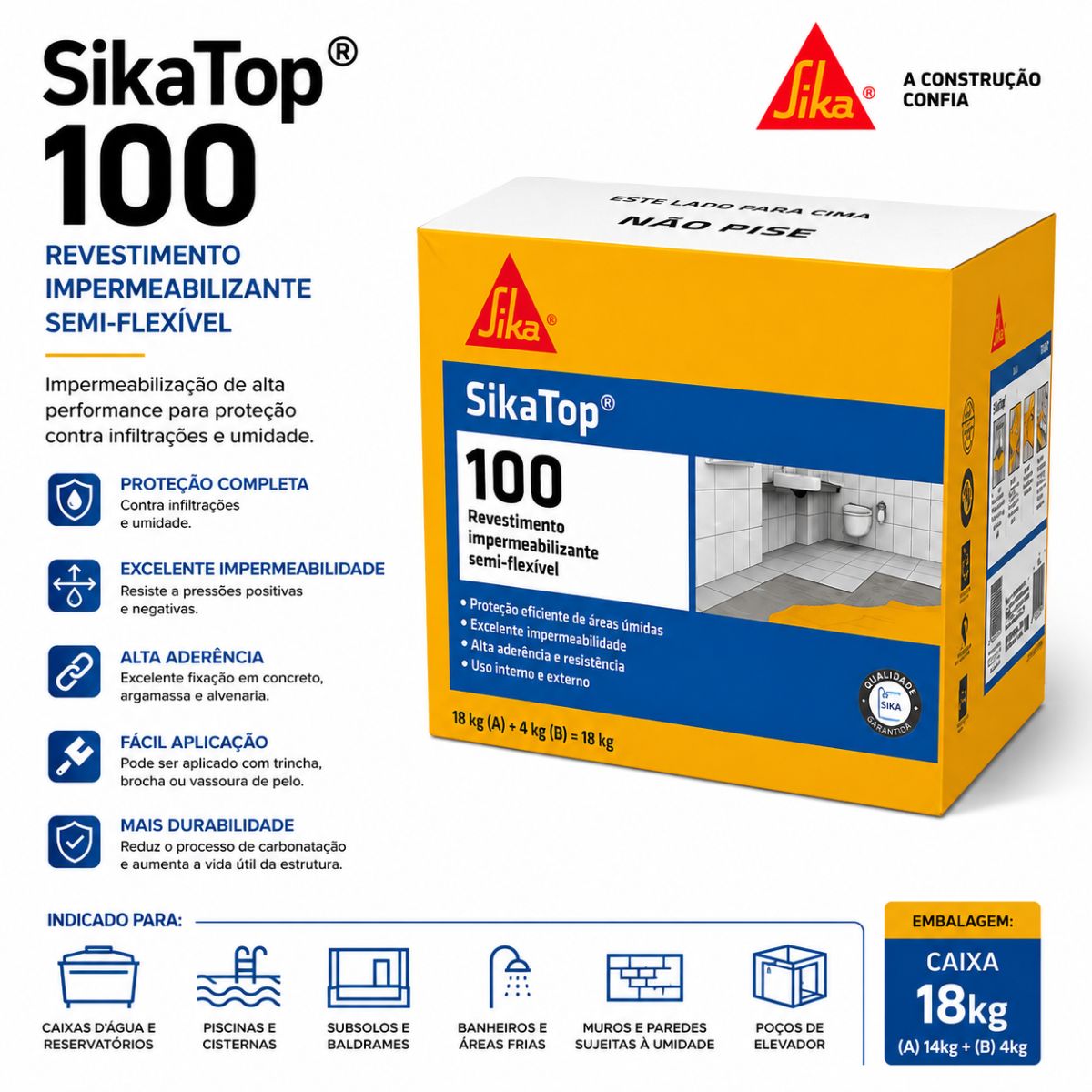 Sikatop 100 Caixa 18kg