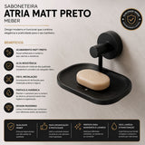 Saboneteira Atria Matt Preto Meber