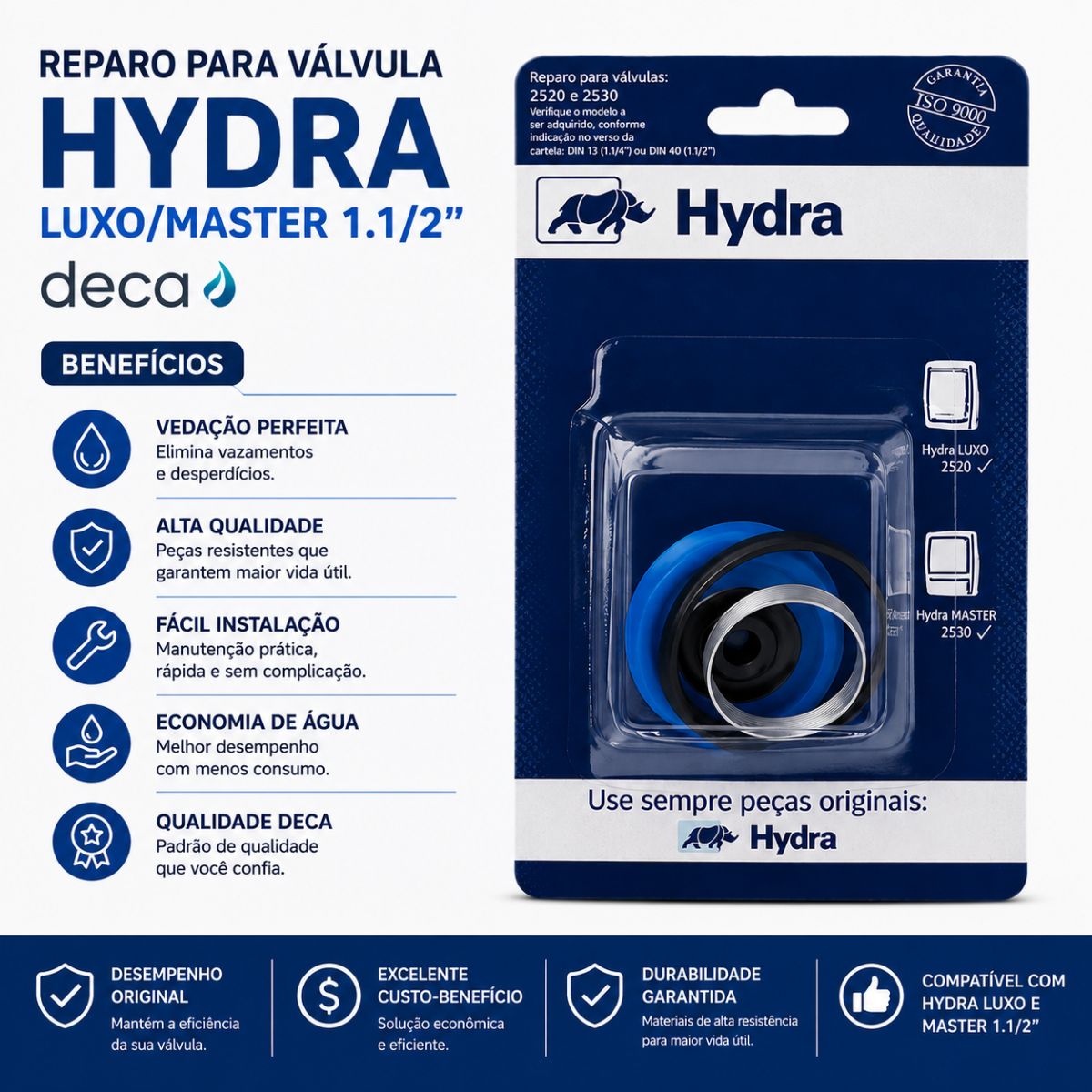 Reparo Válvula Hydra Luxo/Master 1.1/2" Deca