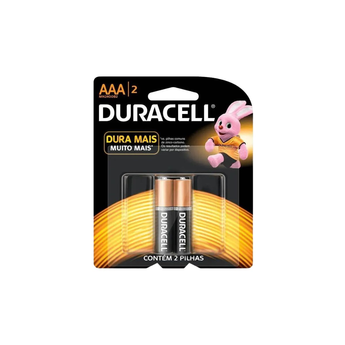 Pilha Alcalina Palito AAA Com 2 Unidades Duracell