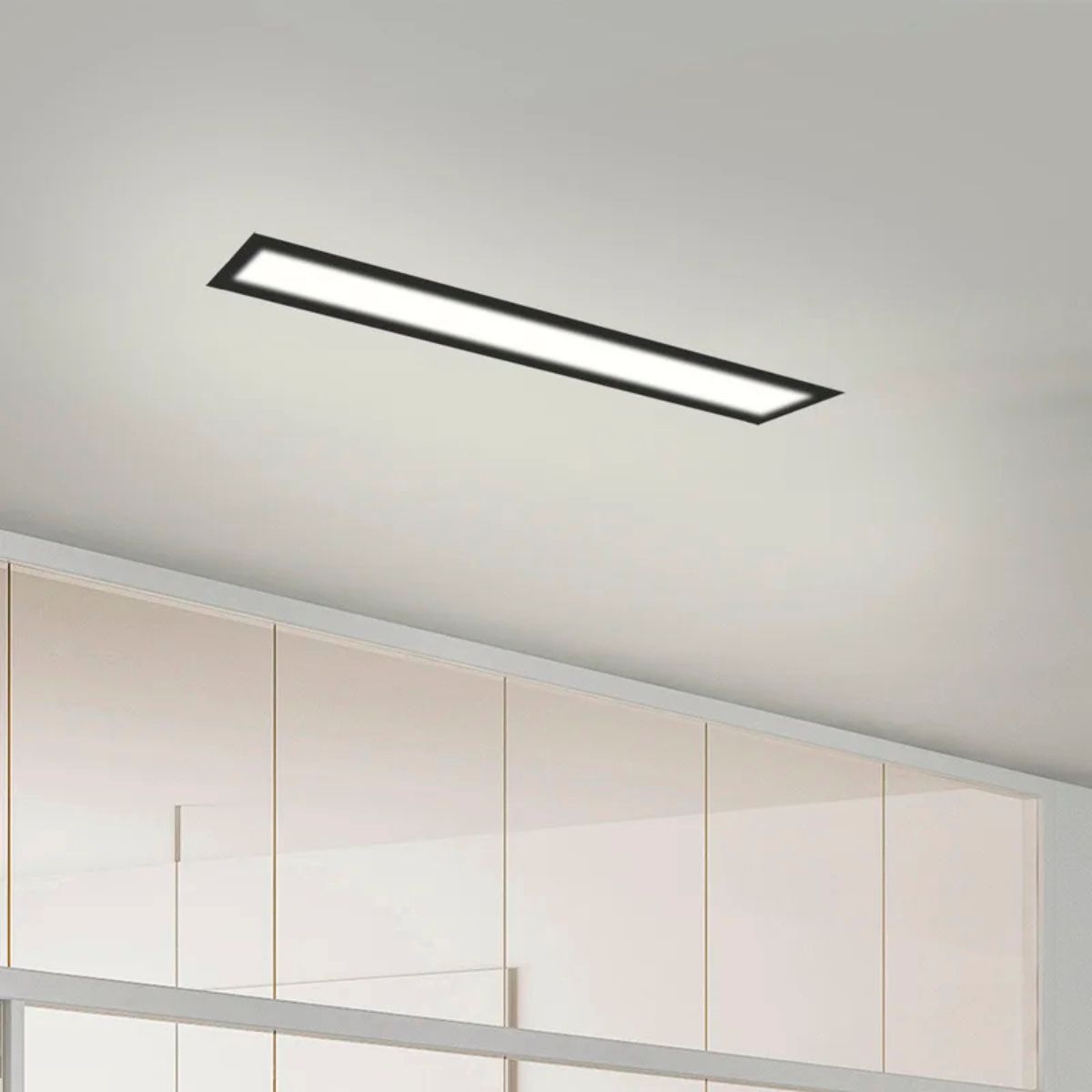 Luminária Led Tl Slim 20 Sobrepor  6500k Preta Autovolt Taschibra